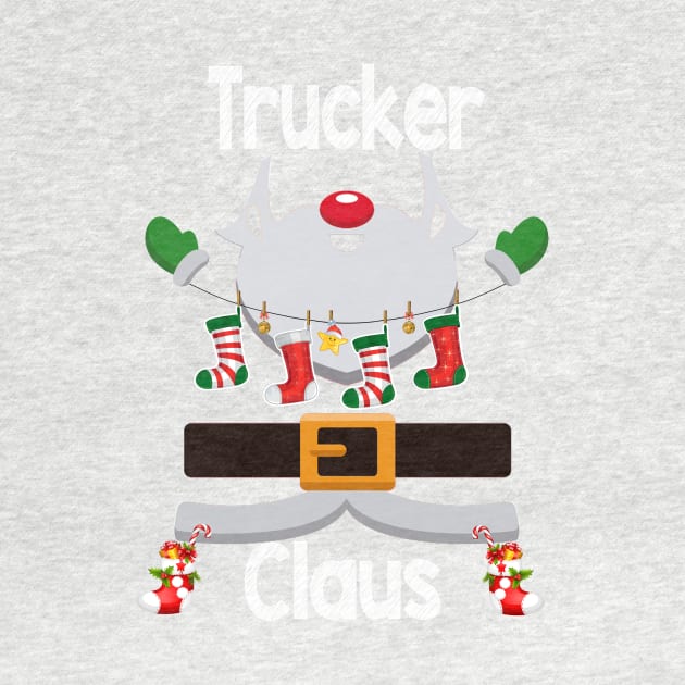 Trucker Claus Santa Christmas Costume Pajama by johnbbmerch